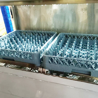Lave-vaisselle commercial en acier inoxydable 304, haute performance, économe en énergie, capacité de 60 paniers/heure, séchage à air chaud pour hôtels
