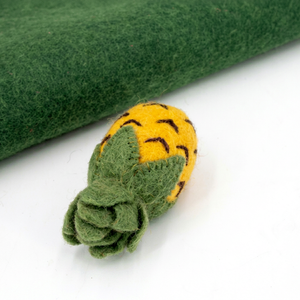 Ananas en feutre de laine avec feuilles vertes, fruits de jeu d'imitation, jeu imaginatif pour enfants, accessoires photo, décoration - Product Image 4