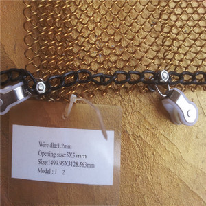 Trung Quốc Honeycomb Trang Trí Kim Loại Drapery <span class=keywords><strong>Wire</strong></span> <span class=keywords><strong>Mesh</strong></span> Curtain Cho Cửa Sổ Hoặc Phòng Divider - Product Image 3