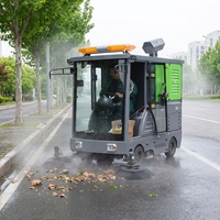 Nouvelle balayeuse électrique autoportée, camion balayeur à cinq brosses, machine à balayer, efficacité 20000m²/h, largeur de balayage 1500-2500mm