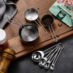 Bán buôn New Arrival thép không gỉ quy mô nhà bếp và các công cụ đo lường 30ml 60ml 80ml Thép Đo cup với Scoop - Product Image 1