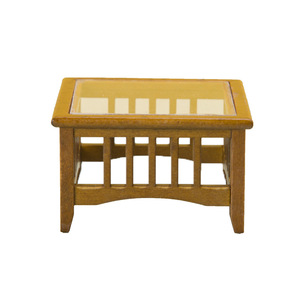 1:12 muebles de casa de muñecas de madera en miniatura de alta calidad, modelo DIY de juguete, mesa de centro hueca, bolsillo, adornos para el salón - Product Image 1