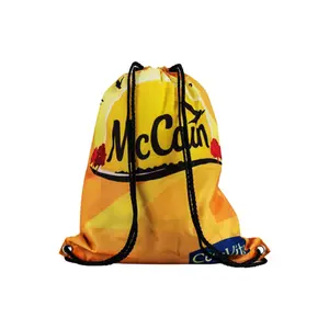 定制购物涤纶拉绳袋广告防水创意马拉松背包便携拉绳袋