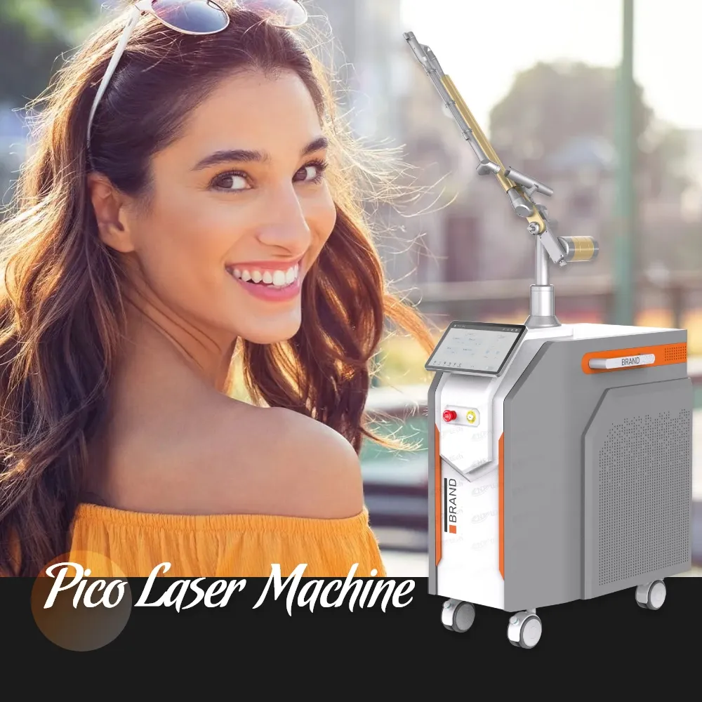 Picosecond lazer 1064nm 532nm nm 532nm pico lazer dövme kaldırma makinesi