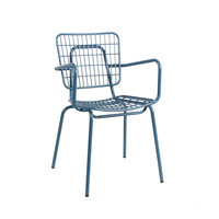 Chaise de salle à manger en fil métallique colorée, chaise moderne, bétoia jardin extérieur, Restaurant, café, style industriel, vintage