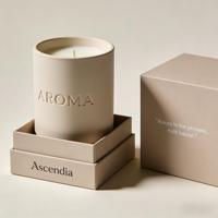 Vente en gros de bougies parfumées rondes de luxe faites à la main, boîte cadeau, cire de soja naturelle, aromathérapie, Noël et Nouvel An, logo personnalisé OEM