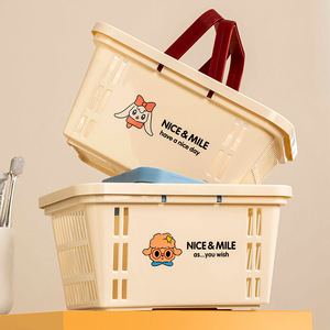 Nice & Mile Shower Basket Rectangle Lightweight Storage Basket For Bathroom With Red Blue Handle - Product Image 4
