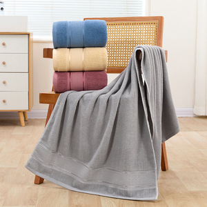 Asciugamano da bagno in cotone jacquard a trama semplice, spesso 380g, resistente alle perdite di fibra, per casa, hotel, regalo, spiaggia, Cina - Product Image 4