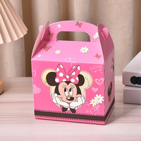 Boîte d'emballage pliable pour bonbons et biscuits, motif Mickey Mouse, idéale pour les fêtes d'anniversaire, vente en gros