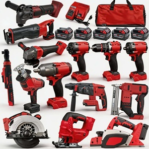 Nouvelles outilles électriques sans fil 18V, équipées d'un ensemble de 5 batteries lithium-ion de 5,0 Ah ; un kit comprenant 21 outils au total. - Product Image 1