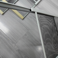Ventana extensible de malla invisible de seguridad, ventana extensible retráctil de perfil de aluminio, mosquitera