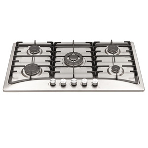 Kitchen <strong>Gas</strong> Stove with 5 Stainless Steel Burners Built in Design Includes Burner <strong>Covers</strong> and Safety Protection Device - Product Image 1