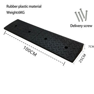 ब्लैक रबर प्लास्टिक 100*25*7 सेमी कार रैंप पर अंकुश लगाने के लिए टिकाऊ सुरक्षा गति बंप - Product Image 2
