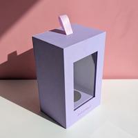 Boîte de présentation de parfum au design unique, emballage de luxe avec insert en mousse, boîte de parfum personnalisée avec fenêtre transparente en PVC