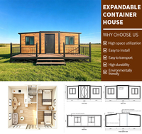 Maison modulaire à assemblage rapide en 30 minutes, villa préfabriquée modulaire avec conception 3D gratuite, kit de maison conteneur moderne et durable