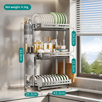 Égouttoir à vaisselle pliable et amovible avec bac de récupération des eaux pour placards de cuisine