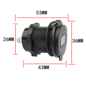 Cargador de coche con doble USB 4.2A 12V de carga rápida con medidor de voltaje para uso en vehículos - Product Image 2