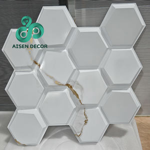 Panel de pared 3D moderno para decoración hogareña Venta caliente impermeable Pvc Fácil instalación decoración Interior - Product Image 3