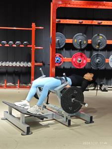 Equipo de Gimnasio Comercial con Características de Seguridad, Máquina de Empuje de <span class=keywords><strong>Cadera</strong></span> con Carga de Placas para Entrenamiento de Fuerza - Product Image 5