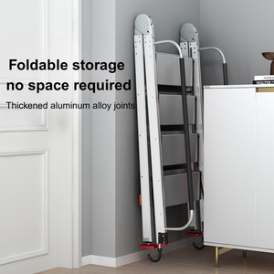 Scala pieghevole della soffitta telescopica della lega di alluminio di progettazione moderna spessita della spina di pesce per uso della famiglia & del magazzino - Product Image 5