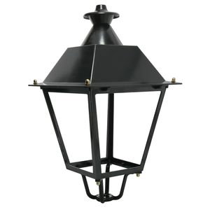 Faro in acciaio verniciato nero, ideale per l'illuminazione esterna e la decorazione di spazi all'aperto. - Product Image 1