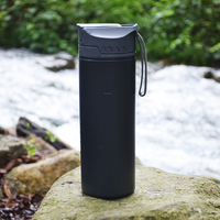 Bouteille filtrante à eau portable pour l'extérieur, sans BPA, logo personnalisé OEM, membrane UF à pression, purificateur à double paroi pour le trekking et les voyages