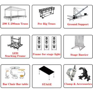 Asma ekran sistemi aksesuarları kafes kelepçe kanca alüminyum sahne iskeleti aydınlatma kelepçesi