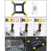 QiuzAim 1151 Refroidisseur PC de Bureau Gaming 12V Molex 3 Broches/4 Broches PWM 1366 Radiateur LED en Aluminium 90mm pour CPU à Air Cuivre LGA1700 1150 1155 1156 1200