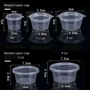Hot Sale Ecofriendly Pp Plastic 4 Oz Portion Chili Sauce Container For To Go