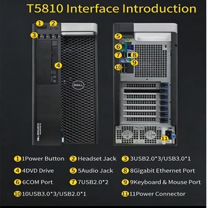 Station de travail graphique d'occasion T5810/T5820 Xeon double slot pour le bureau et le gaming - Plusieurs options disponibles - Product Image 3
