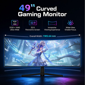 Moniteur de jeu incurvé ultra-large 5K R&E 49 <span class=keywords><strong>pouces</strong></span> professionnel 3000:1 VA Super Wide Screen LCD 240Hz 1ms 120% SRGB USB-C - Product Image 2