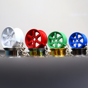 Wholesale Metal Car Parts Accessories <strong>Key</strong> <strong>Chain</strong> Luxury Car <strong>Wheel</strong> Hub Alloy Keychain with Brake Disc Pendant <strong>Key</strong> Ring - Product Image 4