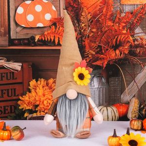 ของตกแต่งเทศกาลเก็บเกี่ยวใหม่ ตุ๊กตาดอกทานตะวันไร้หน้า สำหรับตกแต่งโต๊ะและหน้าต่าง - Product Image 5