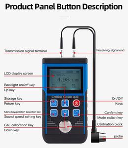 Tragbares profession elles Dicken messgerät mit einer Auflösung von 0,01mm Handheld Digital copper Metal Plastic Glass Ultraschall-Dicken <span class=keywords><strong>tester</strong></span> - Product Image 4