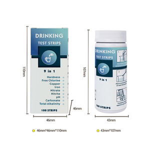 Bandelettes de test de qualité de l'<span class=keywords><strong>eau</strong></span> <span class=keywords><strong>9</strong></span> en 1 <span class=keywords><strong>9</strong></span> paramètres Test de papier de test de l'<span class=keywords><strong>eau</strong></span> <span class=keywords><strong>Ph</strong></span>, chlore et support de dureté - Product Image 6