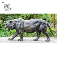 Estátua de escultura de tigre rotativo bronze grande ao ar livre, tamanho de vida do jardim BSG-177