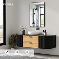 Miroir de salle de bain mural moderne sans cadre, écologique, haute définition, en verre transparent pour salle de sport, appartement, villa
