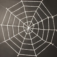 Telón de Fondo Decorativo para Halloween, 5m de Diámetro, 12 Capas, Telaraña Artificial Blanca Redonda de Nailon, Impresión Tipográfica, para Exteriores