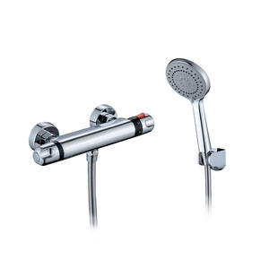 Robinet thermostatique monocommande avec cartouche céramique et ensemble de douche pluie pour baignoire - Product Image 4