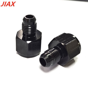 Conector de tubo de combustible de aluminio AN4 a AN3, hembra a macho, adaptador automotriz de metal negro, rosca estándar interna y externa - Product Image 4