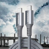 Kabel Pengisian Cepat USB-C 100W dengan Selubung Nilon, Chip E-Marker 5A untuk iPhone 15, Macbook Pro & Perangkat Lainnya