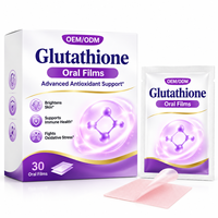Bandes orales de L-Glutathion réduit bio disponible sous marque privée – Film oral dissolvable de Glutathion, complément alimentaire de qualité alimentaire, haute pureté