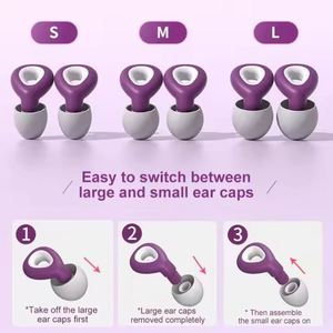 Bouchons d'oreilles en silicone personnalisés avec logo, réduction du bruit, protection auditive, kits d'intérieur pour dormir - Product Image 2