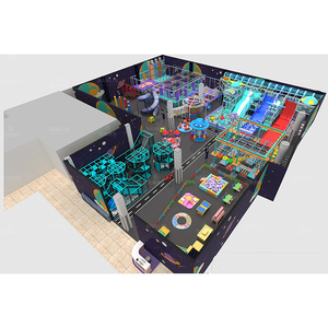 Équipement de terrain de jeu intérieur pour enfants sur <span class=keywords><strong>le</strong></span> thème de la jungle, construction en acier galvanisé et contreplaqué, surface en PU, capacité de 10 000 kg pour 200 personnes - Product Image 2