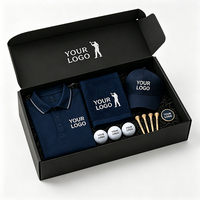 Juego de Regalo Personalizado LINHON para Torneos de Golf con Camiseta Polo, Gorra de Golf, Toalla, Marcador de Pelota, Insignia, Kit de Promoción para Eventos de Golf