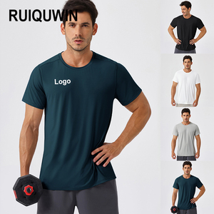 T-shirt de sport RUIQUWIN pour homme, protection solaire UPF 50+, rafraîchissant, anti-transpiration, séchage rapide, manches courtes, respirant, pour la course à pied et la gym - Product Image 1