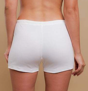 Shorts <span class=keywords><strong>de</strong></span> détente blancs pour femmes, décontractés, avec cordon <span class=keywords><strong>de</strong></span> serrage à la taille, en coton, pour pyjama, doux, pour la maison, ou comme bas <span class=keywords><strong>de</strong></span> pyjama sportifs - Product Image 3