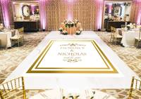 Autocollant de sol de mariage personnalisé entièrement imprimé, brillant/mat, en vinyle amovible, pour design de piste de danse de mariage. Conception Gratuite