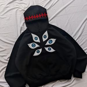 Sweat à capuche unisexe en coton surdimensionné de haute qualité OEM, imprimé 3D en mousse personnalisé, pour homme, hiver, style anime - Product Image 5