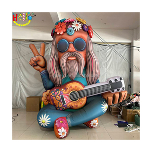 Accessoires de festival de musique Modèle de charter gonflable Jouer de la <span class=keywords><strong>guitare</strong></span> Vieil homme gonflable - Product Image 1